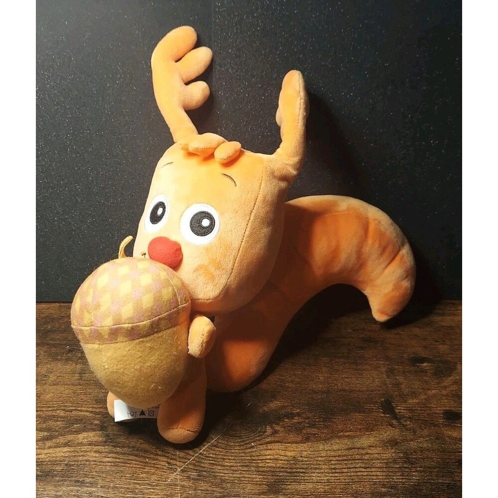 Baby First TV Plush Sammy The Squirrel Acorn Orange Stuffed Toy With Nut 10"